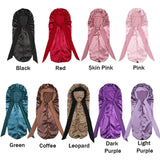 Grand Bonnet de Nuit en Satin avec Lien — Extra Large, Tous Types de Cheveux