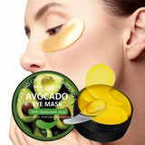 Masque pour les yeux à la caféine, à l'acide hyaluronique, au collagène et à la glycérine - Hydratation longue durée, réduit les cernes et les poches, convient à tous les types de peau
