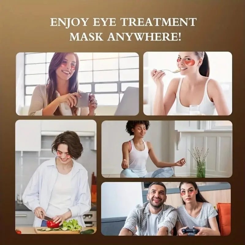 Boîte de 60 masques raffermissants pour les yeux à la caféine et à la nicotinamide, pour les yeux fatigués à tout moment, hydratants et raffermissants