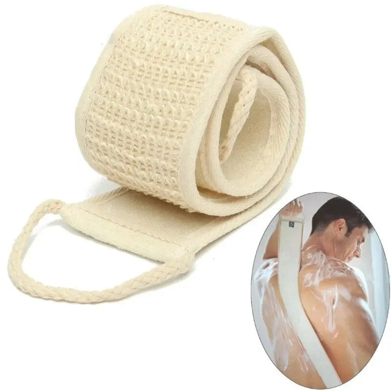 Loofah exfoliant doux naturel, outil de nettoyage de la peau du corps, bain-douche unisexe, Massage Spa, épurateur, éponge, sangle arrière, 1 pièce