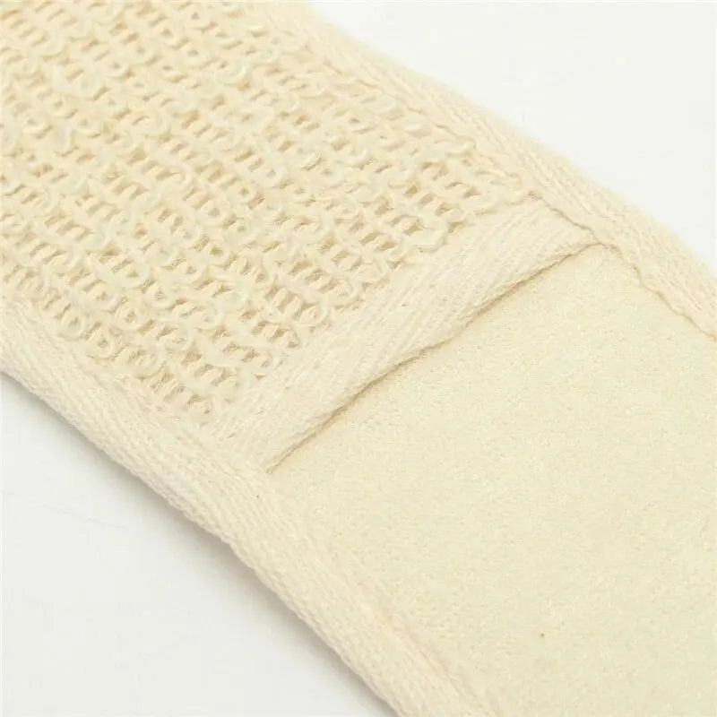 Loofah exfoliant doux naturel, outil de nettoyage de la peau du corps, bain-douche unisexe, Massage Spa, épurateur, éponge, sangle arrière, 1 pièce