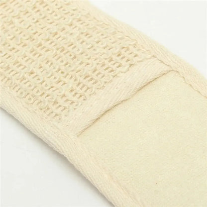 Loofah exfoliant doux naturel, outil de nettoyage de la peau du corps, bain-douche unisexe, Massage Spa, épurateur, éponge, sangle arrière, 1 pièce
