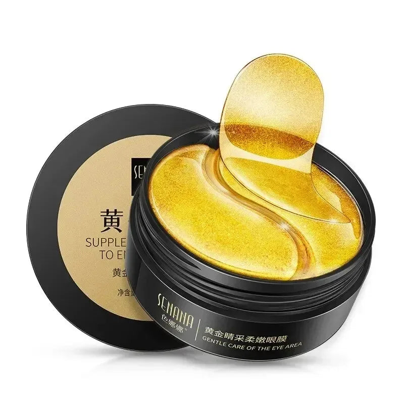 Masque pour les yeux hydratant doré, 60 pièces, soulage la Fatigue oculaire, nourrit la zone des yeux, masque pour les yeux en cristal de collagène, masques de soins coréens pour la peau