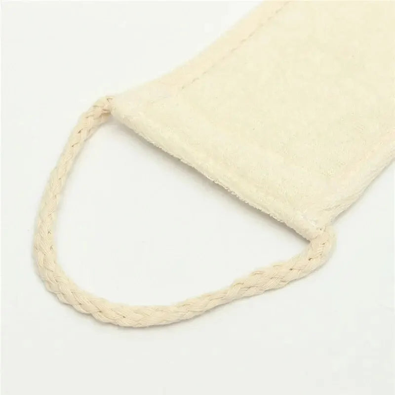 Loofah exfoliant doux naturel, outil de nettoyage de la peau du corps, bain-douche unisexe, Massage Spa, épurateur, éponge, sangle arrière, 1 pièce