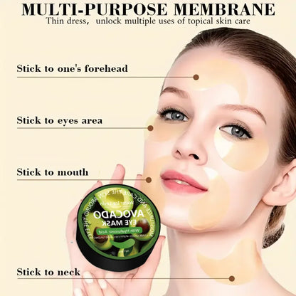 Masque pour les yeux à la caféine, à l'acide hyaluronique, au collagène et à la glycérine - Hydratation longue durée, réduit les cernes et les poches, convient à tous les types de peau