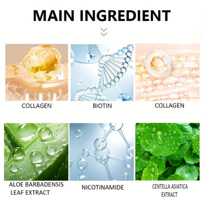 Masque exfoliant au collagène, masque enveloppant au collagène à la biotine Jour et nuit, hydratation profonde, crème masque de soin nocturne.