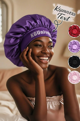 Bonnet de Nuit en Satin Personnalisé — Protection Capillaire Anti-Frisottis | KGUNIVERS
